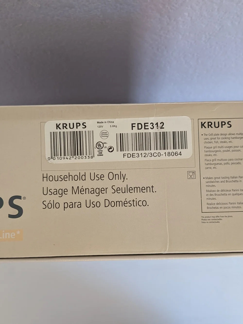 KRUPS Stainless Steel Universal Grill Panini Maker - Silver